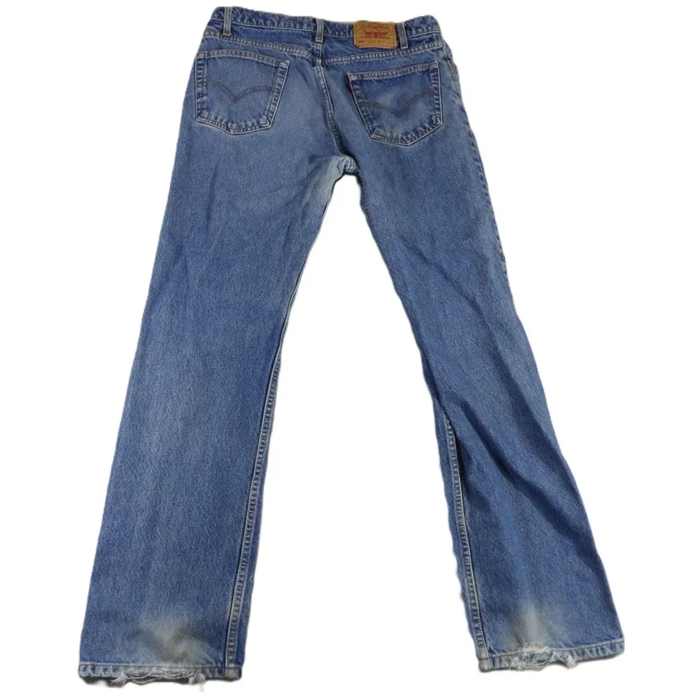 VTG Levis 505 Regular Fit Straight Leg Jeans Men 36x34 Medium Wash Denim Indigo